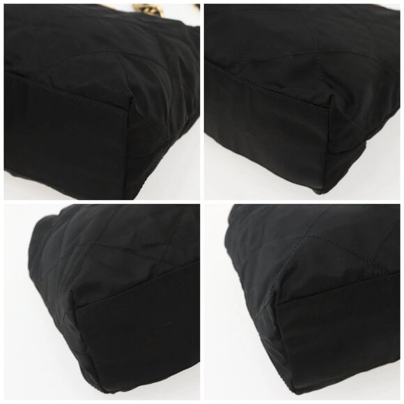 PRADA Chain Shoulder Bag Nylon Black Gold Auth 142072 - Picture 14 of 16